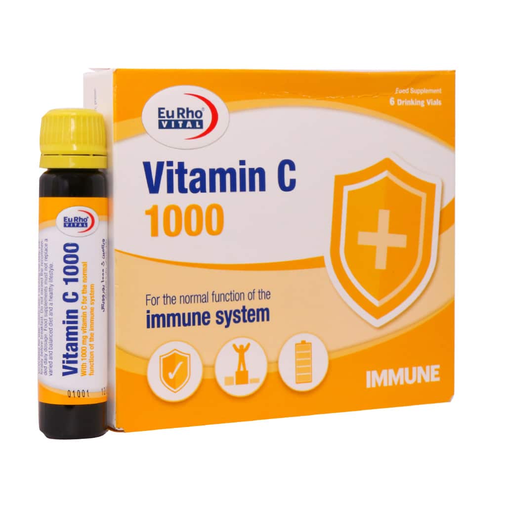ویال خوراکی ویتامین-2 C 1000 میلی گرم ی ویال ویتامین سی 1000 یورو ویتال - تصویر 1