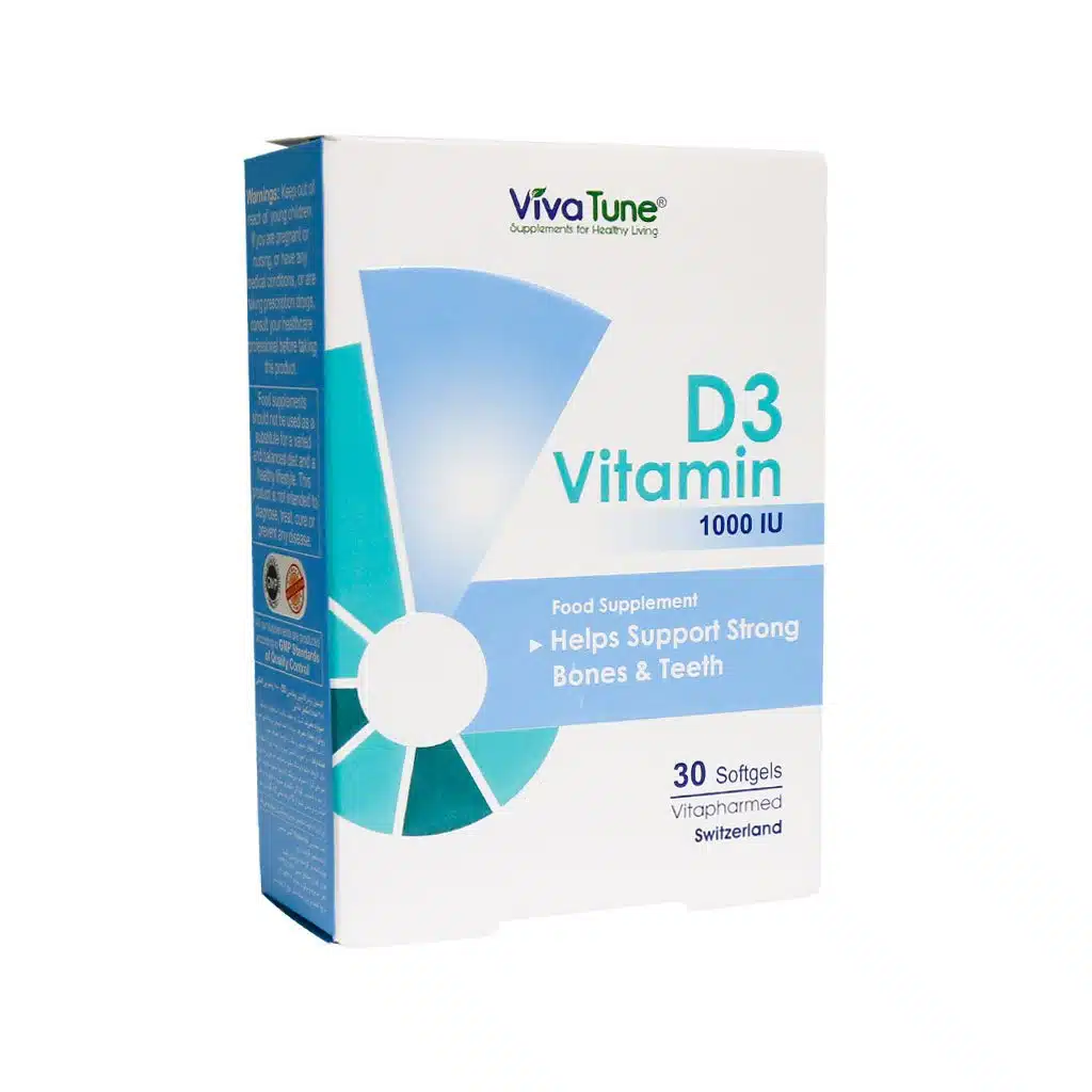 Vivatune-Vitamin-D3-30-Softgels.jpg ویتامین د3 1000 واحد ویواتیون - تصویر 1